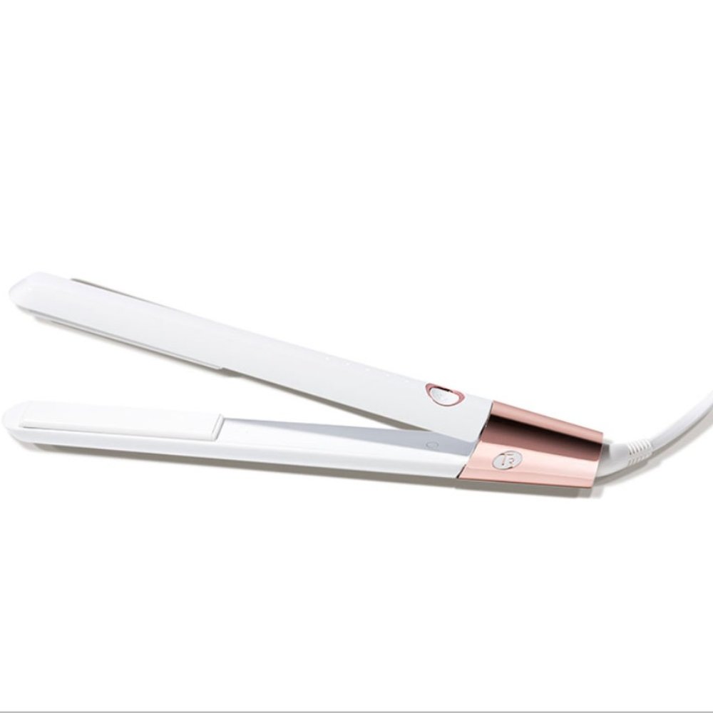 T3 White/Rose Gold Flat Iron Straightener